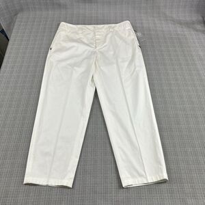 Bogner Pants Womens 12 White Maryan Trouser Cropped Preppy Casual Comfort